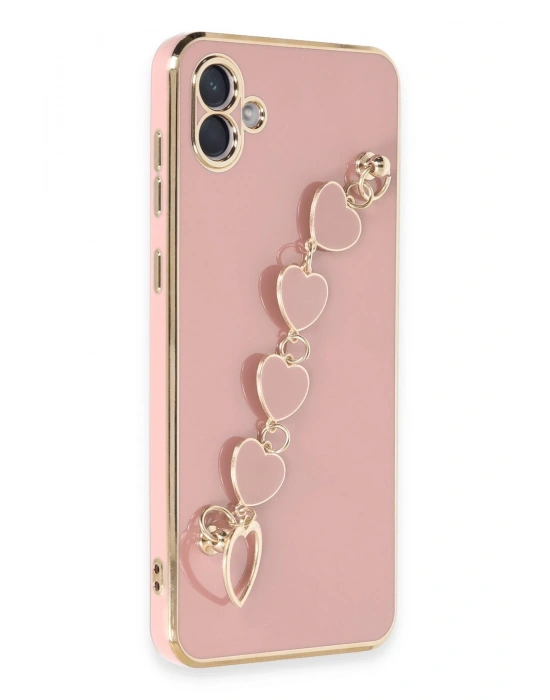 Newface Samsung Galaxy A04E Kılıf Esila Silikon - Pudra