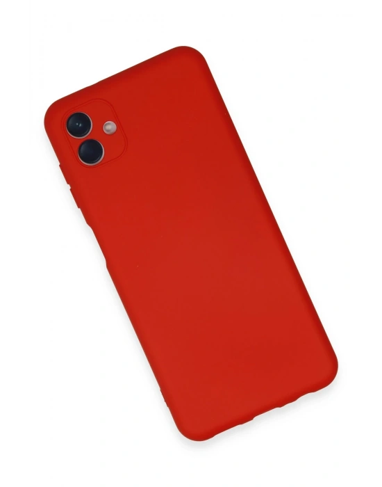 Newface Samsung Galaxy A04E Kılıf Nano içi Kadife Silikon - Kırmızı