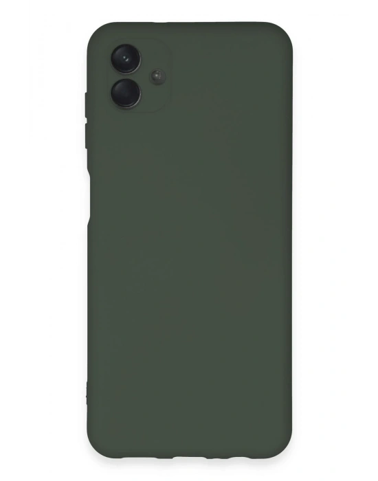 Newface Samsung Galaxy A04E Kılıf Nano içi Kadife Silikon - Koyu Yeşil