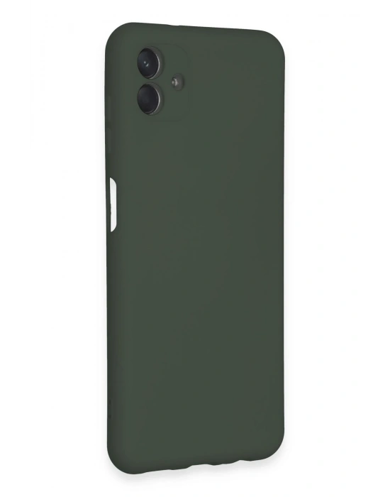 Newface Samsung Galaxy A04E Kılıf Nano içi Kadife Silikon - Koyu Yeşil
