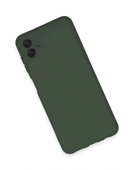 Newface Samsung Galaxy A04E Kılıf Nano içi Kadife Silikon - Koyu Yeşil