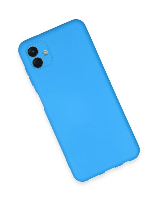 Newface Samsung Galaxy A04E Kılıf Nano içi Kadife Silikon - Mavi