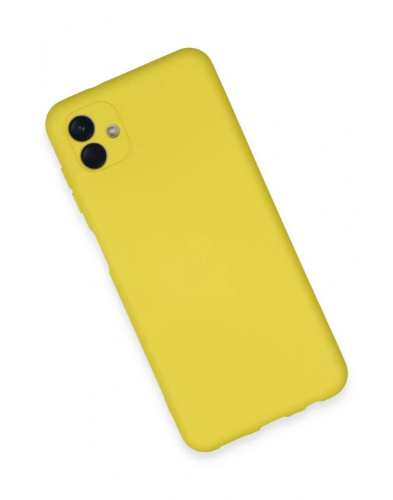 Newface Samsung Galaxy A04E Kılıf Nano içi Kadife Silikon - Sarı