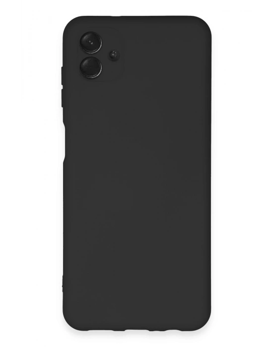 Newface Samsung Galaxy A04E Kılıf Nano içi Kadife Silikon - Siyah
