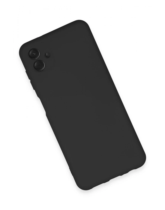 Newface Samsung Galaxy A04E Kılıf Nano içi Kadife Silikon - Siyah