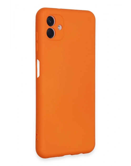 Newface Samsung Galaxy A04E Kılıf Nano içi Kadife Silikon - Turuncu