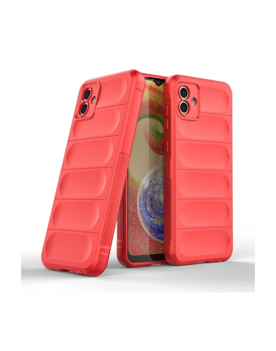 Newface Samsung Galaxy A04E Kılıf Optimum Silikon - Kırmızı