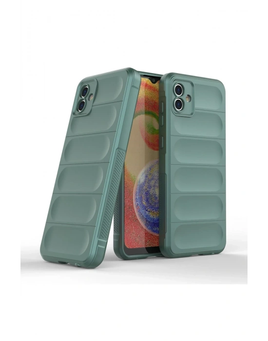 Newface Samsung Galaxy A04E Kılıf Optimum Silikon - Koyu Yeşil