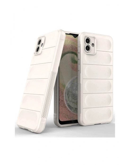 Newface Samsung Galaxy A04E Kılıf Optimum Silikon - Krem