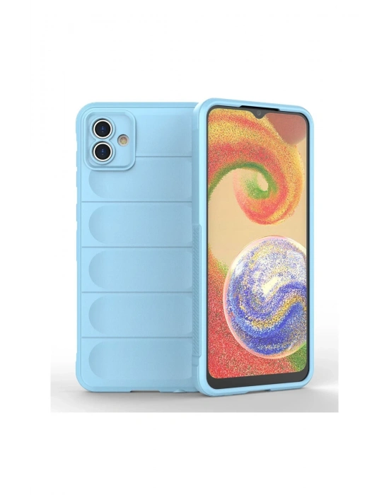 Newface Samsung Galaxy A04E Kılıf Optimum Silikon - Sky Blue