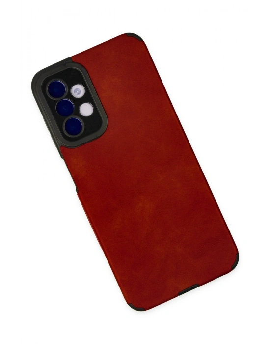 Newface Samsung Galaxy A04S Kılıf Loop Deri Silikon - Kırmızı