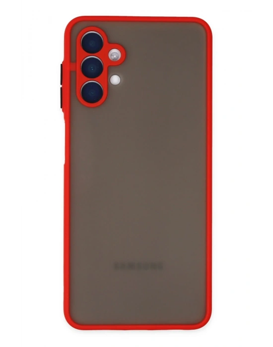 Newface Samsung Galaxy A04S Kılıf Montreal Silikon Kapak - Kırmızı