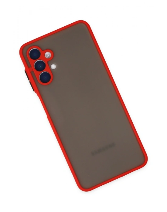 Newface Samsung Galaxy A04S Kılıf Montreal Silikon Kapak - Kırmızı