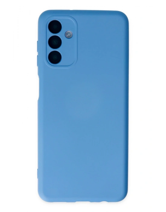 Newface Samsung Galaxy A04S Kılıf Nano içi Kadife Silikon - Mavi