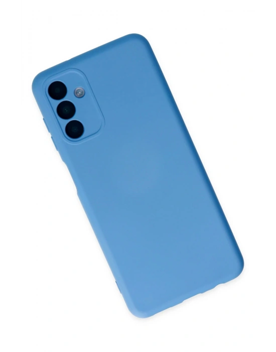 Newface Samsung Galaxy A04S Kılıf Nano içi Kadife Silikon - Mavi