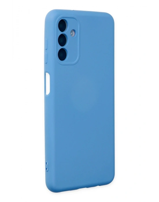 Newface Samsung Galaxy A04S Kılıf Nano içi Kadife Silikon - Mavi