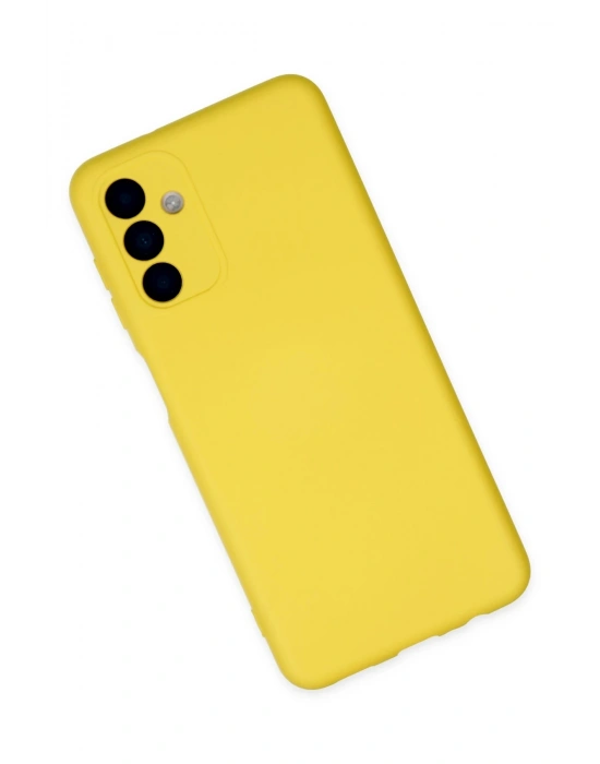 Newface Samsung Galaxy A04S Kılıf Nano içi Kadife Silikon - Sarı