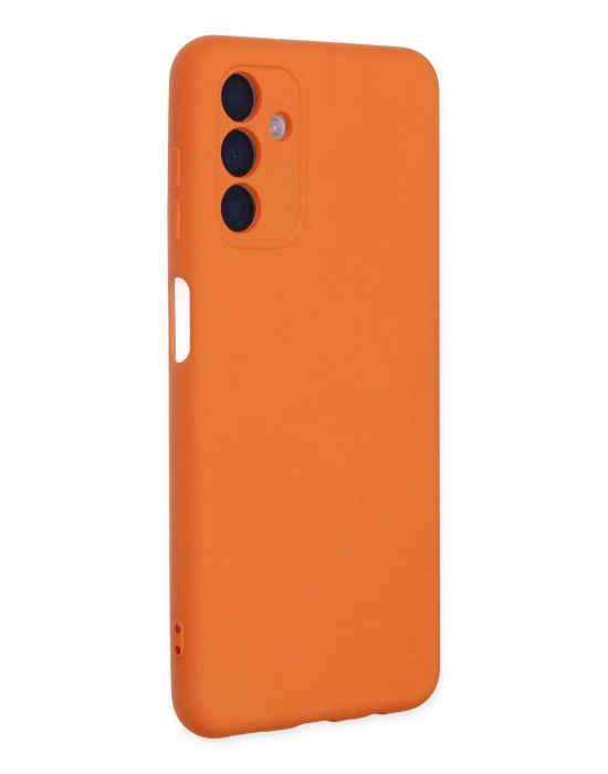 Newface Samsung Galaxy A04S Kılıf Nano içi Kadife Silikon - Turuncu