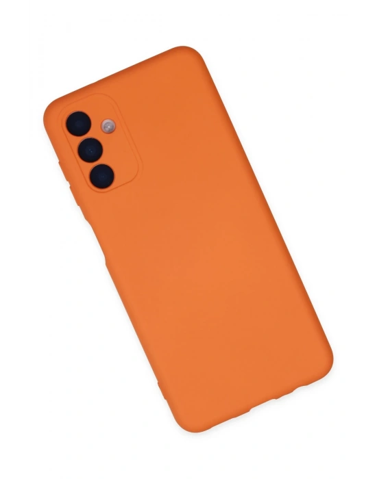 Newface Samsung Galaxy A04S Kılıf Nano içi Kadife Silikon - Turuncu