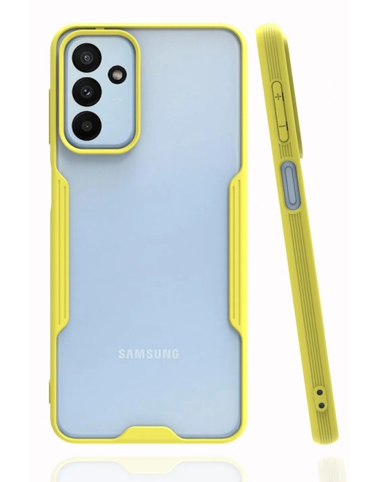 Newface Samsung Galaxy A04S Kılıf Platin Silikon - Sarı