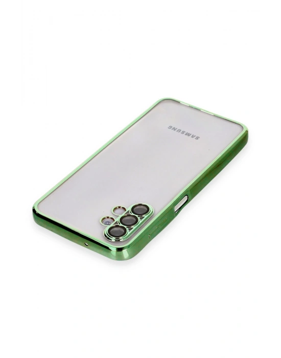 Newface Samsung Galaxy A04S Kılıf Razer Lensli Silikon - Yeşil