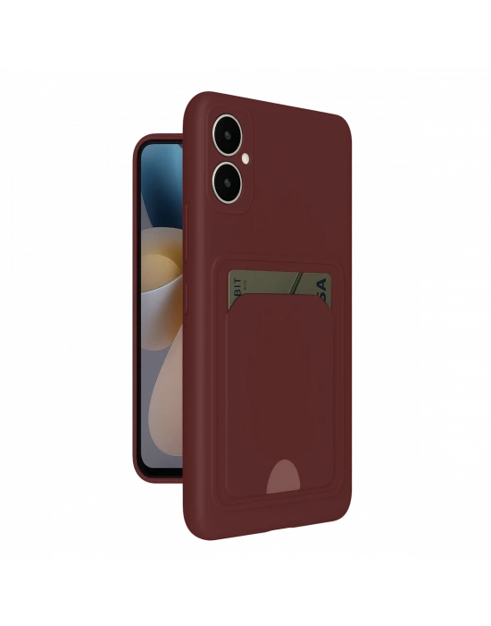 Newface Samsung Galaxy A05 Kelvin Kartvizitli Silikon - Bordo