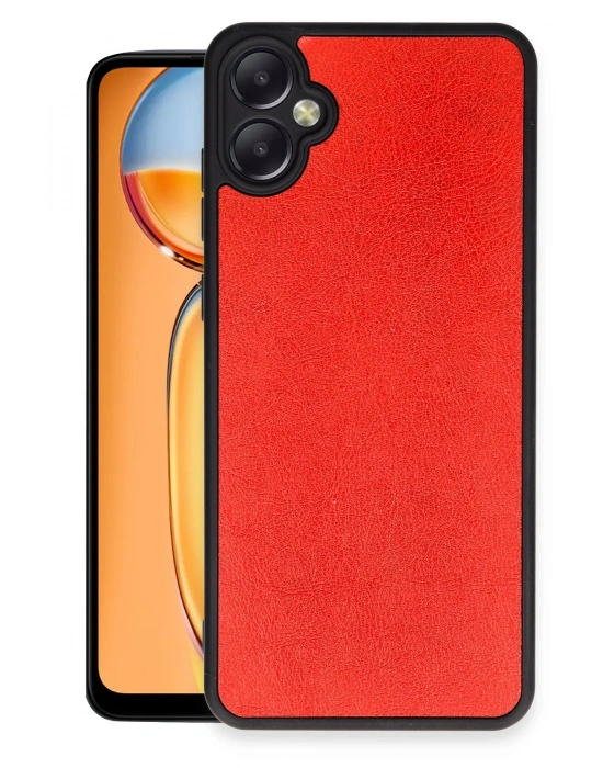 Newface Samsung Galaxy A05 Kılıf Aras Deri Kapak - Kırmızı