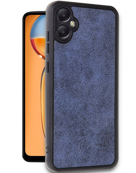 Newface Samsung Galaxy A05 Kılıf Aras Deri Kapak - Lacivert