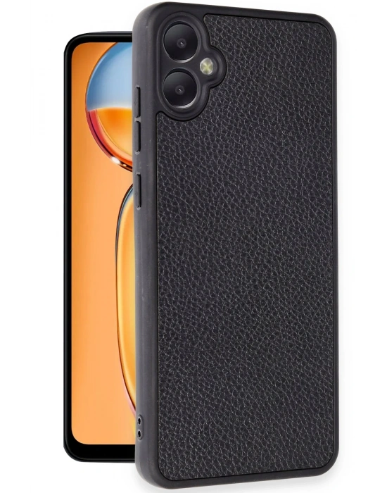 Newface Samsung Galaxy A05 Kılıf Aras Deri Kapak - Siyah