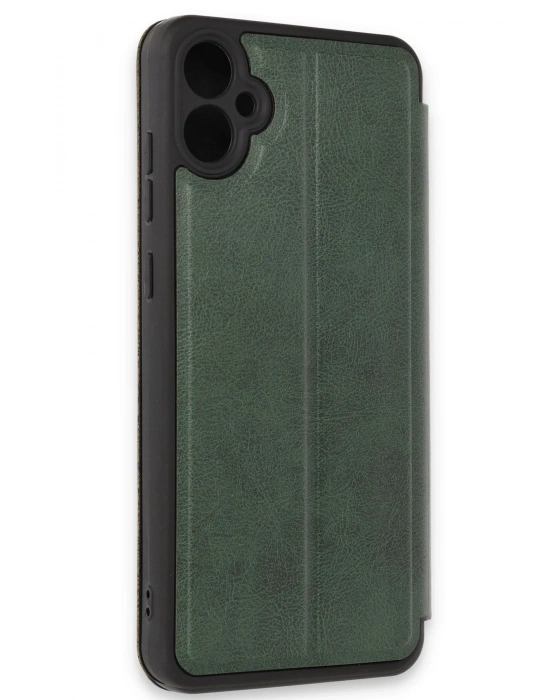 Newface Samsung Galaxy A05 Kılıf Flip Cover - Koyu Yeşil