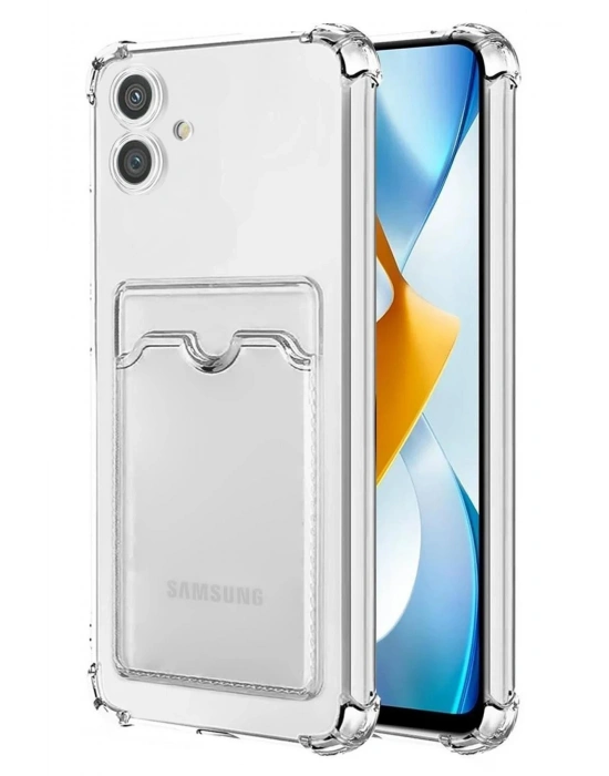 Newface Samsung Galaxy A05 Kılıf Kart Şeffaf Silikon - Şeffaf