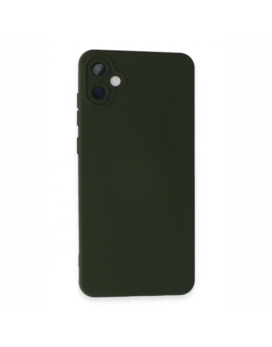 Newface Samsung Galaxy A05 Kılıf Nano içi Kadife Silikon - Koyu Yeşil