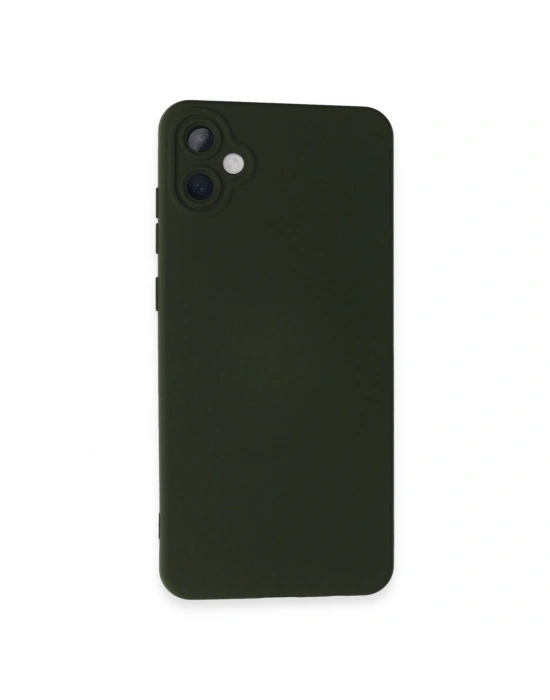 Newface Samsung Galaxy A05 Kılıf Nano içi Kadife Silikon - Koyu Yeşil