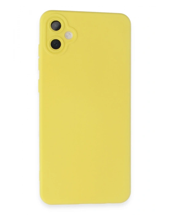 Newface Samsung Galaxy A05 Kılıf Nano içi Kadife Silikon - Sarı