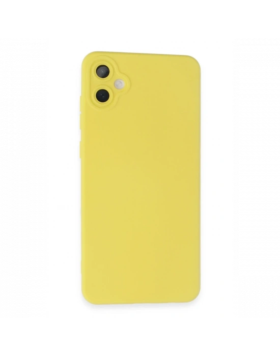 Newface Samsung Galaxy A05 Kılıf Nano içi Kadife Silikon - Sarı