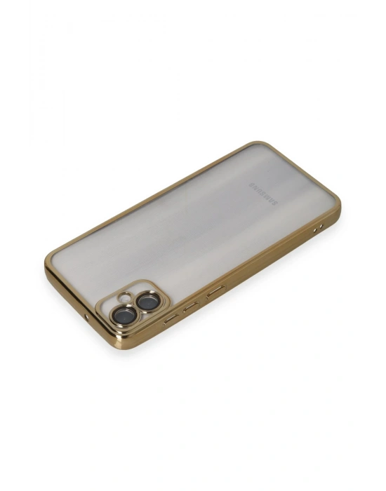 Newface Samsung Galaxy A05 Kılıf Razer Lensli Silikon - Gold