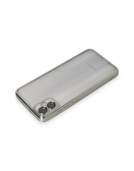 Newface Samsung Galaxy A05 Kılıf Razer Lensli Silikon - Gümüş