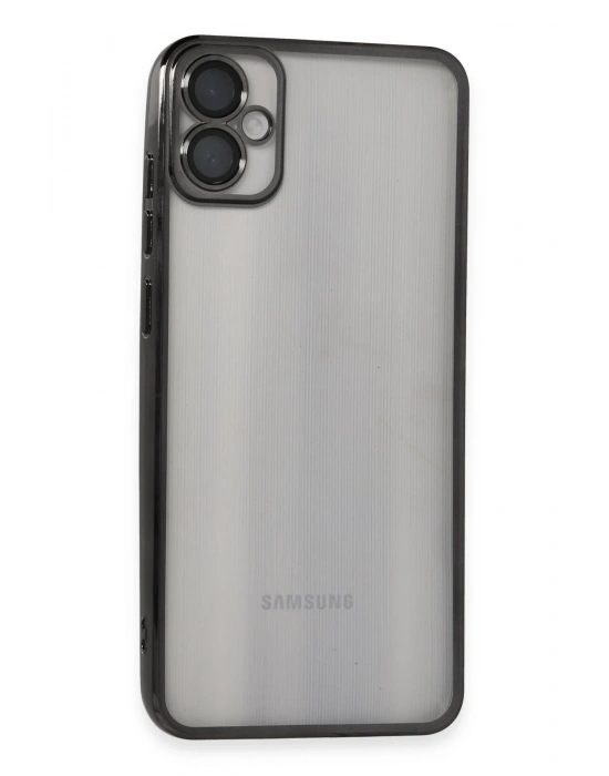 Newface Samsung Galaxy A05 Kılıf Razer Lensli Silikon - Siyah