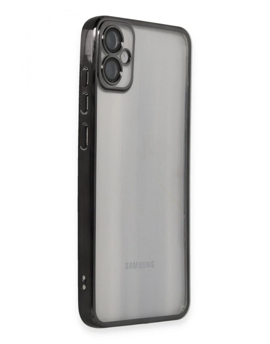 Newface Samsung Galaxy A05 Kılıf Razer Lensli Silikon - Siyah