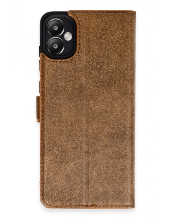 Newface Samsung Galaxy A05 Kılıf Trend S Plus Kapaklı Kılıf - Taba