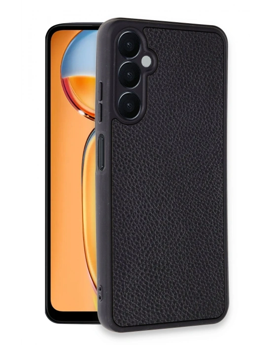 Newface Samsung Galaxy A05S Kılıf Aras Deri Kapak - Siyah