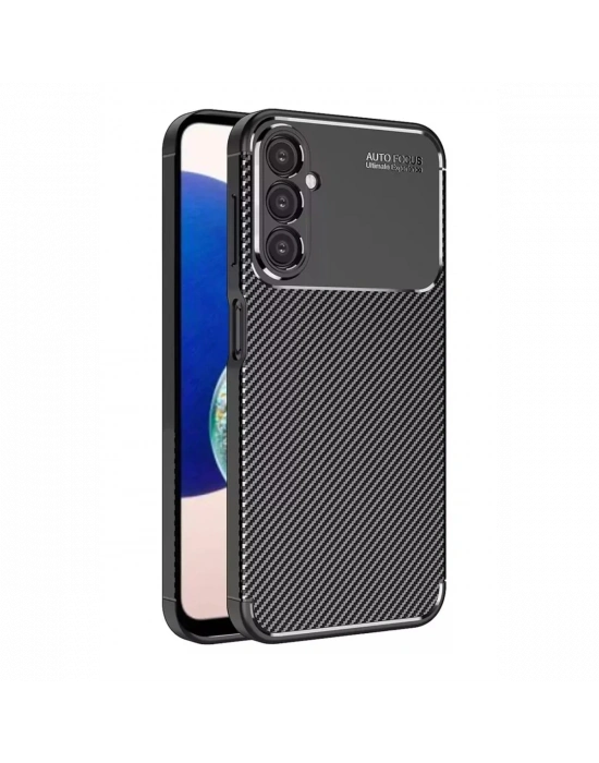 Newface Samsung Galaxy A05S Kılıf Auto Focus Karbon Kapak - Siyah