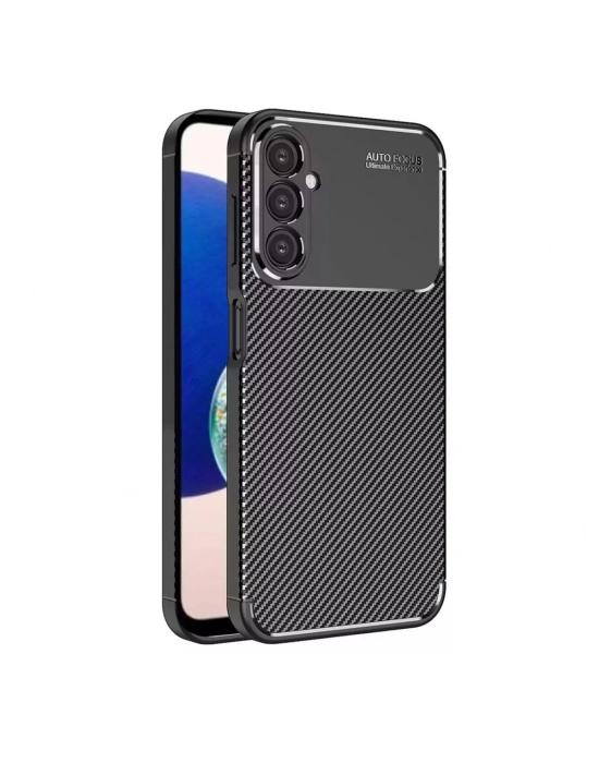 Newface Samsung Galaxy A05S Kılıf Auto Focus Karbon Kapak - Siyah