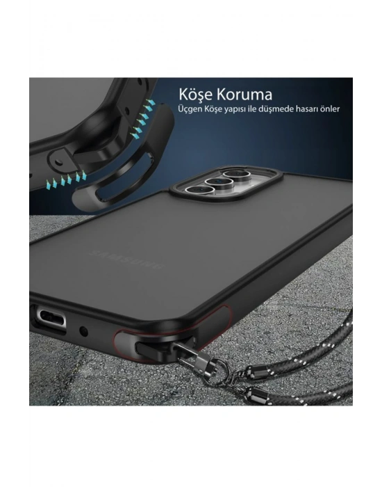 Newface Samsung Galaxy A05S Kılıf Elegant Kapak - Pudra