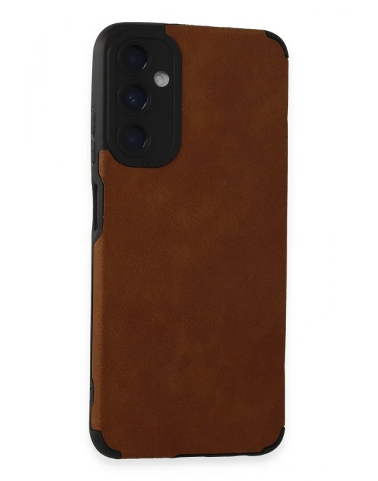 Newface Samsung Galaxy A05S Kılıf Loop Deri Silikon - Kahverengi