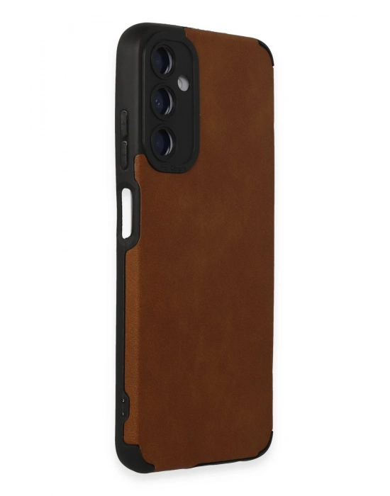 Newface Samsung Galaxy A05S Kılıf Loop Deri Silikon - Kahverengi