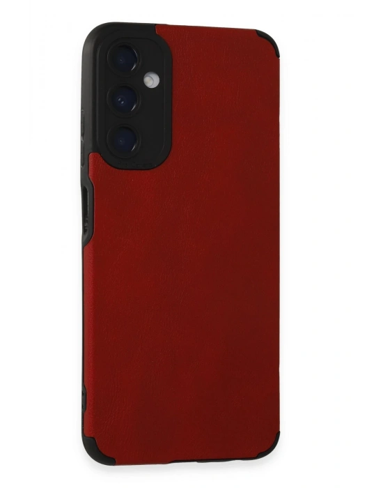 Newface Samsung Galaxy A05S Kılıf Loop Deri Silikon - Kırmızı