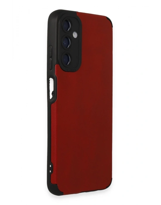 Newface Samsung Galaxy A05S Kılıf Loop Deri Silikon - Kırmızı