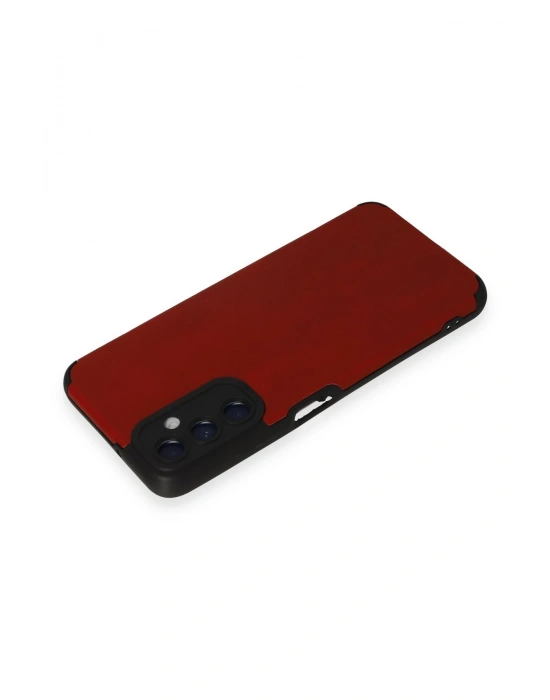 Newface Samsung Galaxy A05S Kılıf Loop Deri Silikon - Kırmızı