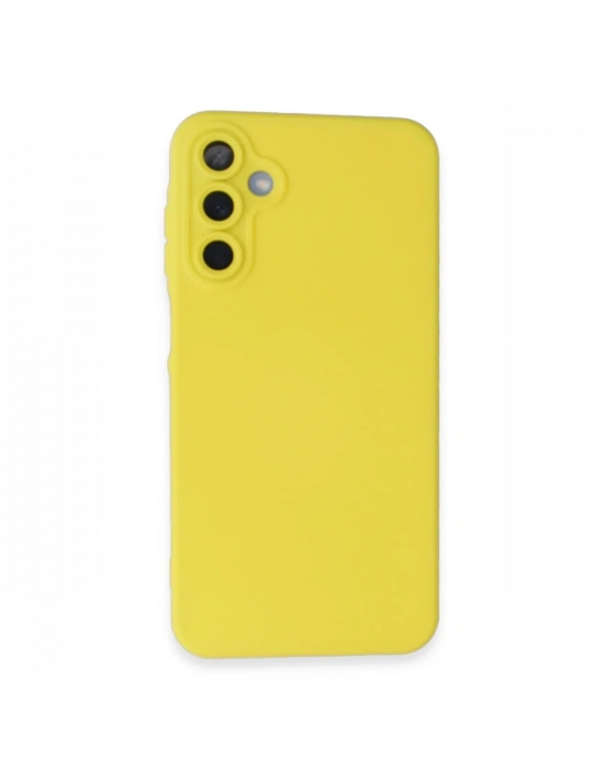 Newface Samsung Galaxy A05S Kılıf Nano içi Kadife Silikon - Sarı